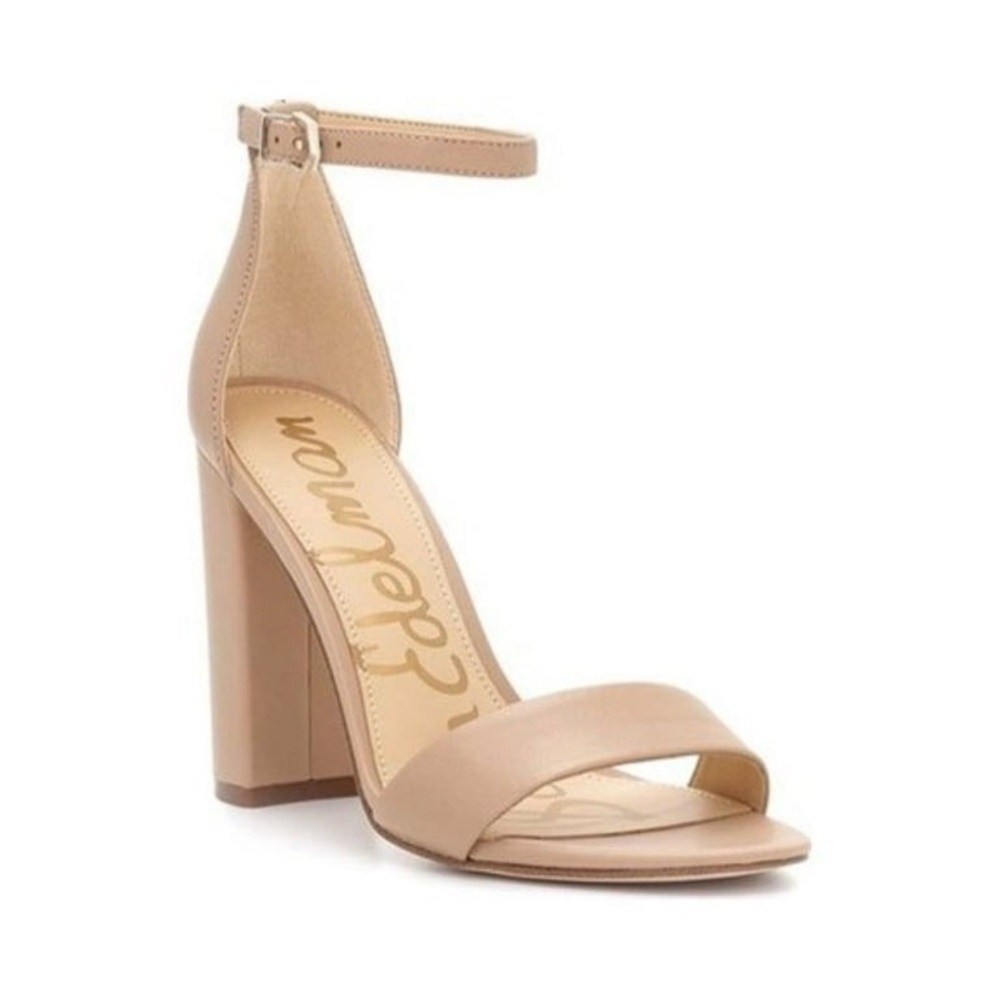 Sam Edelman Yaro Nude Block Heel Sandals